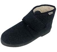 EMANUELA 564 Pantofole Invernali da Uomo Scarpe comode di Colore Blu di Lana con Strappo