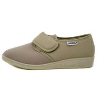 EMANUELA 655 Beige Pantofole Donna Made in Italy Zeppa 3 CM Lavabili in Lavatrice 30 Gradi Tomaia con Strappo Elasticizzata Beige 39