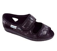 EMANUELA 667 Snake Nero Scarpa Sandalo Donna Doppio Strappo Lavabili in Lavatrice A 30 Gradi (37, Snake Nero)