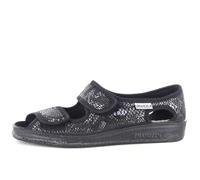 EMANUELA 667 Snake Nero Scarpa Sandalo Donna Doppio Strappo Lavabili in Lavatrice A 30 Gradi Nero 41
