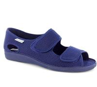EMANUELA 980 BLU SCARPA SANDALO UOMO DUE STRAPPI REGOLABILI MADE IN ITALY LAVABI