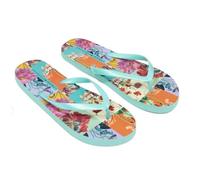 Emanuela Biffoli Ciabatta infradito da donna con fantasia floraleale turchese 37200 (numeric_39)