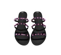 EMANUELA BIFFOLI Sandalo nero con borchie rosa 37089, 39, UNICO