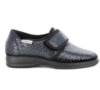 EMANUELA Donna Autunno/Inverno Pantofola Casa Nero 39 EU Scarpe da Casa Casual/Everyday/Multi Occasion Piatto Tinta Unita Velcro Flats Comfort CIABATTE Pantufo