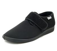 EMANUELA 986 - NERO Pantofole uomo MADE IN ITALY STRAPPO REGOLABILE TESSUTO ELAS