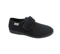 EMANUELA Pantofola Uomo Elasticizzata con Strappo 986 Nero (Versione Estiva)