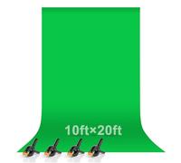 EMART 10 x 6,1 m sfondo verde per fotografia, schermo verde chromakey extra large con 4 morsetti, sfondo in mussola per zoom, streaming, giochi, video fotografico in studio, servizi fotografici
