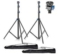 EMART 2 Pcs Stativo Luci 200cm, Treppiede Leggero con Testa Girevole da 1/4