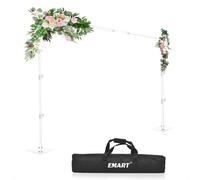 EMART 2x3m Supporto Fondale Fotografico con Base Bianco,Supporti per Sfondo