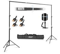 EMART 3x3m Supporto Sfondo Fotografico, Kit Supporti di Fondale Regolabile