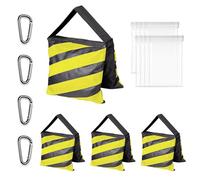 EMART 4 Pcs Borsa di Sabbia Resistente per Studio Fotografico e Video, Treppiedi, Giardino - Giallo e Nero