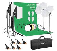 Emart 8,5 x 10 ft Backdrop Support System, Photography Video Studio Lighting Kit Umbrella Softbox Set Continuous Lighting for Photo Studio Product, Portrait and Video Shooting Photography