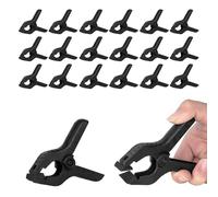 EMART Confezione da 20 morsetti a molla resistenti in mussola, clip professionali in plastica da 7,6 cm, per studio fotografico, cabina fotografica, supporto per sfondi, carta, lavorazione del legno