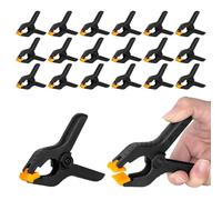 EMART Confezione da 20 morsetti a molla resistenti in mussola, clip professionali in plastica da 7,6 cm, per studio fotografico, cabina fotografica, supporto per sfondi, carta, lavorazione del legno