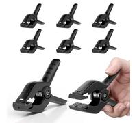 EMART Confezione da 6 morsetti a molla resistenti in mussola, 11,4 cm, clip per fondali fotografici per studio fotografico, nero