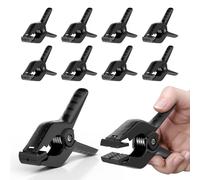 EMART Confezione da 8 morsetti a molla in mussola, professionali da 11,4 cm, in plastica, per studio fotografico, cabina fotografica, supporto per sfondi, carta, lavorazione del legno, artigianato