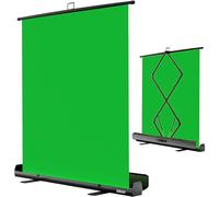 EMART Green Screen 165x220cm, Pannello Roll-up Greenscreen, Sfondo Fotografico Verde con Supporto per Studio Fotografico, Streaming, Videoconferenze, TikTok, Zoom