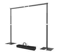 EMART Kit di Supporto per Sfondo 2,6 x 3 m, Cornice Resistente con Base in Acciaio Metallico per Feste, Studio Fotografico e Video per Matrimoni