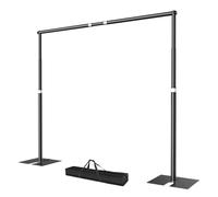 EMART Kit di Supporto per Sfondo 3 x 3,6 m, Cornice Resistente con Base in Acciaio Metallico per Feste, Studio Fotografico e Video per Matrimoni