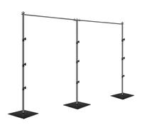 EMART Kit fondale con tubo e drappeggio, 2,6 x 6,1 m