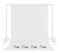 EMART Photo Studio - Sfondo in mussola con 4 morsetti per fotografia, 10 x 20 m, colore: Bianco