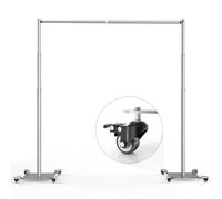 EMART Robusto Supporto per Fondale Fotografico, 3x3m, con Ruote, Mobile e Regolabile, Adatto per Studio Fotografico, Supporto per Arco di Palloncini, Festa, Decorazione di Compleanno