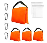 EMART Sacco di sabbia resistente, design per studio fotografico, supporto leggero, treppiede, patio, sport, set fotografici, set di film, produzioni dal vivo - (arancione -4 confezioni)