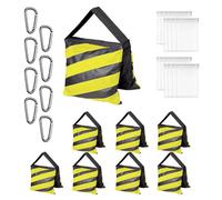 EMART Sacco di sabbia resistente, design per studio fotografico, supporto leggero, treppiede, patio, sport, set di film, produzioni dal vivo, 8 confezioni (giallo e nero)