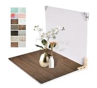 EMART Set di sfondi per foto, 40 x 30 cm, con 7 pezzi di carta di sfondo double face, piccolo riflettore per gioielli, orologi, alimenti e prodotti elettronici