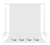 EMART Sfondo Bianco per Fotografia Poliestere 3 x 6 m