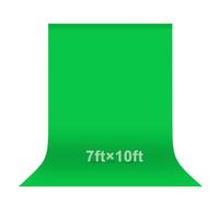 EMART Sfondo verde per schermo verde, 2,8 x 3,5 m, kit di sfondo in tessuto per YouTube video streaming zoom, piccola tenda in mussola Chromakey con 4 clip