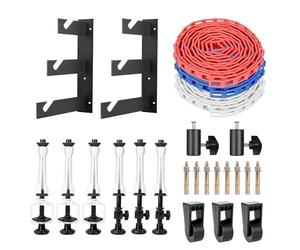 EMART - Supporto a parete per sfondo, montaggio a parete, manuale per montaggio a parete, supporto per sfondo da soffitto, attacco al treppiede, per video studio live streaming