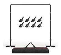 EMART Supporto Fondale Fotografico 2,6x3m Supporti di Palloncini-Nero