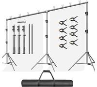 EMART Supporto per Fondale Fotografico 3x6m, Supporti per Sfondi Regolabile