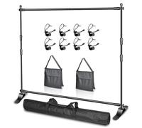 EMART Supporto per Sfondo 2,4x2,4m,Supporti Sfondi Fotografico,Banner Stand