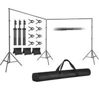 EMART Supporto per Sfondo, 6x2,1m Supporto Fondale Fotografico Regolabile