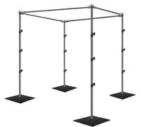 EMART Supporto per Sfondo con Base Quadrato, 2,6x3m Supporto Sfondo