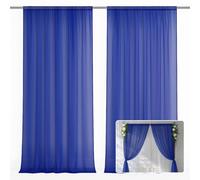 EMART Tende per Sfondo Blu, 3 x 3 m Tulle e Chiffon Tessuto Drappeggio