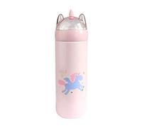 Emartbuy 330 ml Unicorno Acciaio Inossidabile Assoluto Isolamento Termica Caldo Freddo Borraccia Bottiglia D'acqua a Prova di Perdite Bambini Carina Cool - Rosa