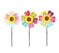EMASDGEY 3D Colorful Spinner Windmill Giardinaggio Regali del bambino Pali decorativi da giardino per la casa Festival Baby Shower Party Decor Outdoor Garden Decorazioni Statue