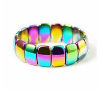 Ematite Energia Bracciale Alto Lucido Magnetico Moda Gioielli per Uomo