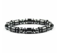 Ematite Energia Bracciale Alto Lucido Magnetico Moda Gioielli per Uomo
