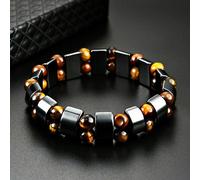 Ematite Energia Bracciale Alto Lucido Magnetico Moda Gioielli per Uomo