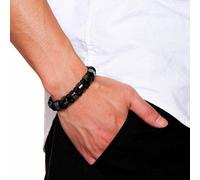Ematite Energia Bracciale Alto Lucido Magnetico Moda Gioielli per Uomo