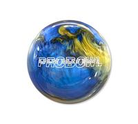 EMAX | Bowling Ball - Pro Bowl Sparball | Palla da bowling in poliestere lucido | Palline da bowling per donna uomo e bambino adulti | palla spaziale hobby e giocatori ricreativi | blu/nero/oro | 11