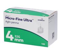 Embecta Ago Penna Insulina Micro-Fine Ultra Gauge 32 4mm 100 Pezzi 100