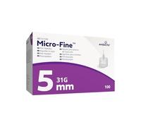 Embecta Confezione da 100 penne microfini, 31 G x 5 mm, tecnologia a parete ultra sottile per un'esperienza fluida, compatibile con la maggior parte delle penne, modello n.: 321098, senza lattice e