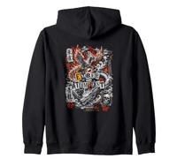 Ember E Tempesta Fenice Drago Caos Equilibrio Felpa con Cappuccio