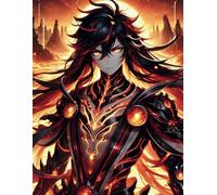 Ember King’s Domain: Lined Notebook with Powerful Fire Warrior & Volcano World Cover - 8.5 x 11 in, 100 Pages: Epic Anime Fantasy Notebook | Fiery ... for Writing, Journaling, or Gift Giving