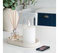 Ember ™ LED Candle Light Flameless Intermittente Cera Hurricane Vetro Batteria A
